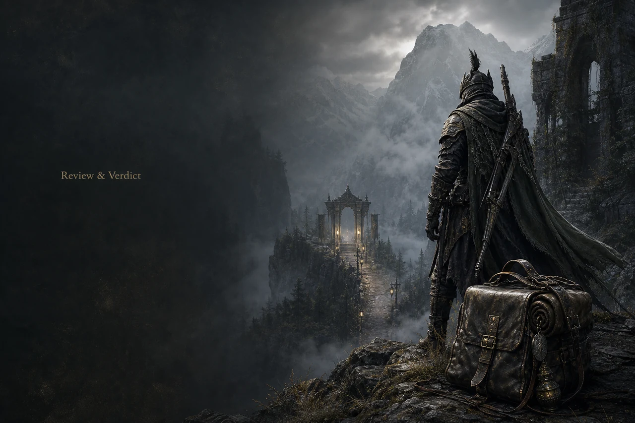 Editorial illustration of a Mistfall Hunter reviewing an extraction route